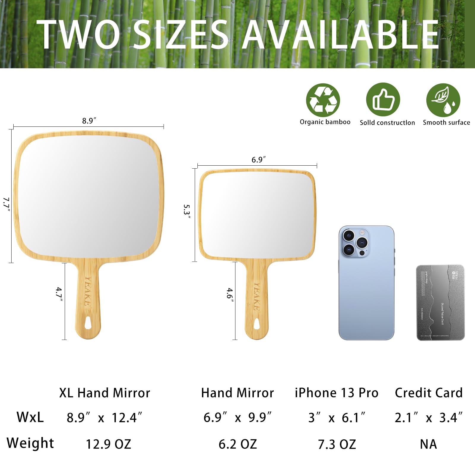 Miroir YEAKE portable pour voyage, pratique en déplacement