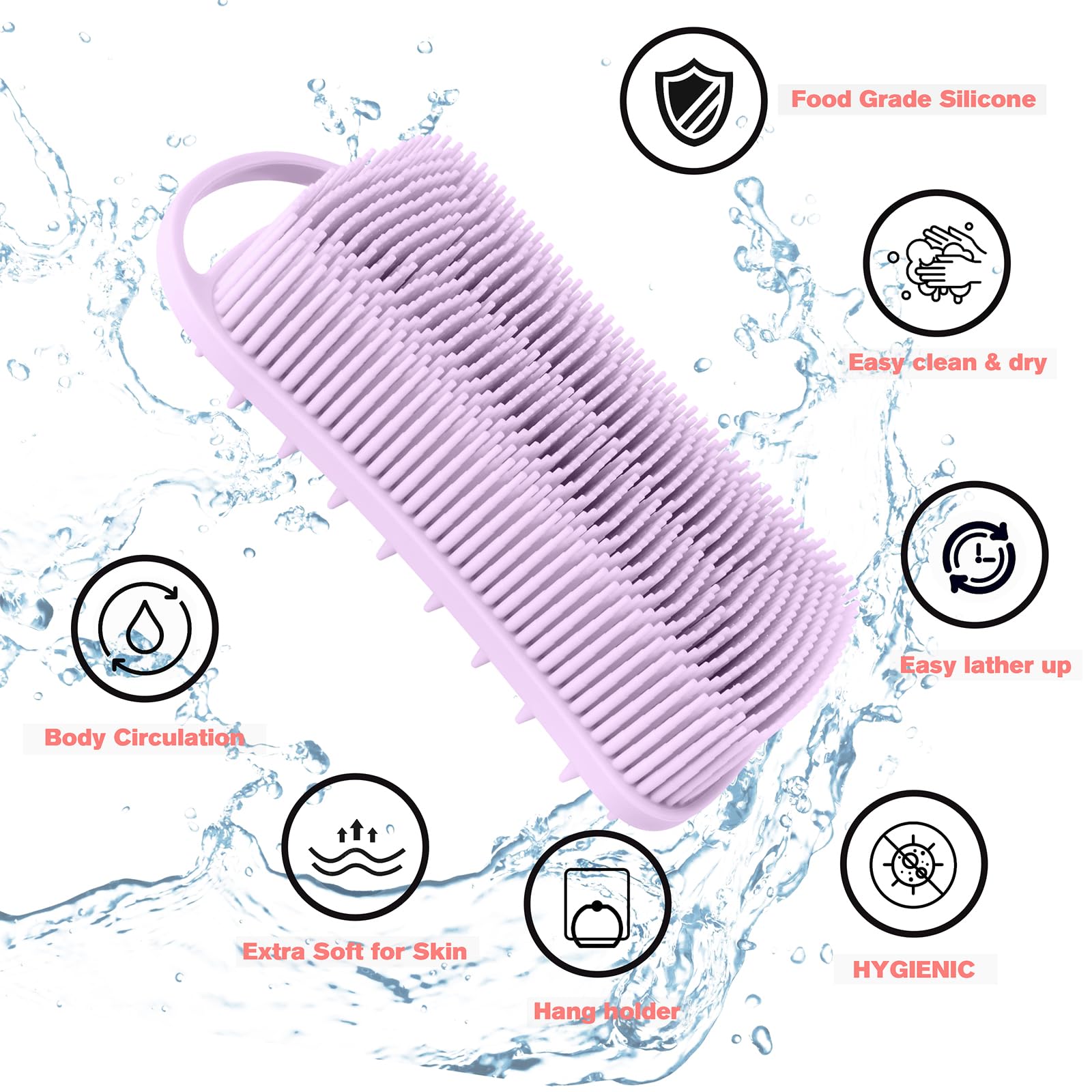 YEALIFE brins silicone longs 22mm pour un nettoyage en profondeur.