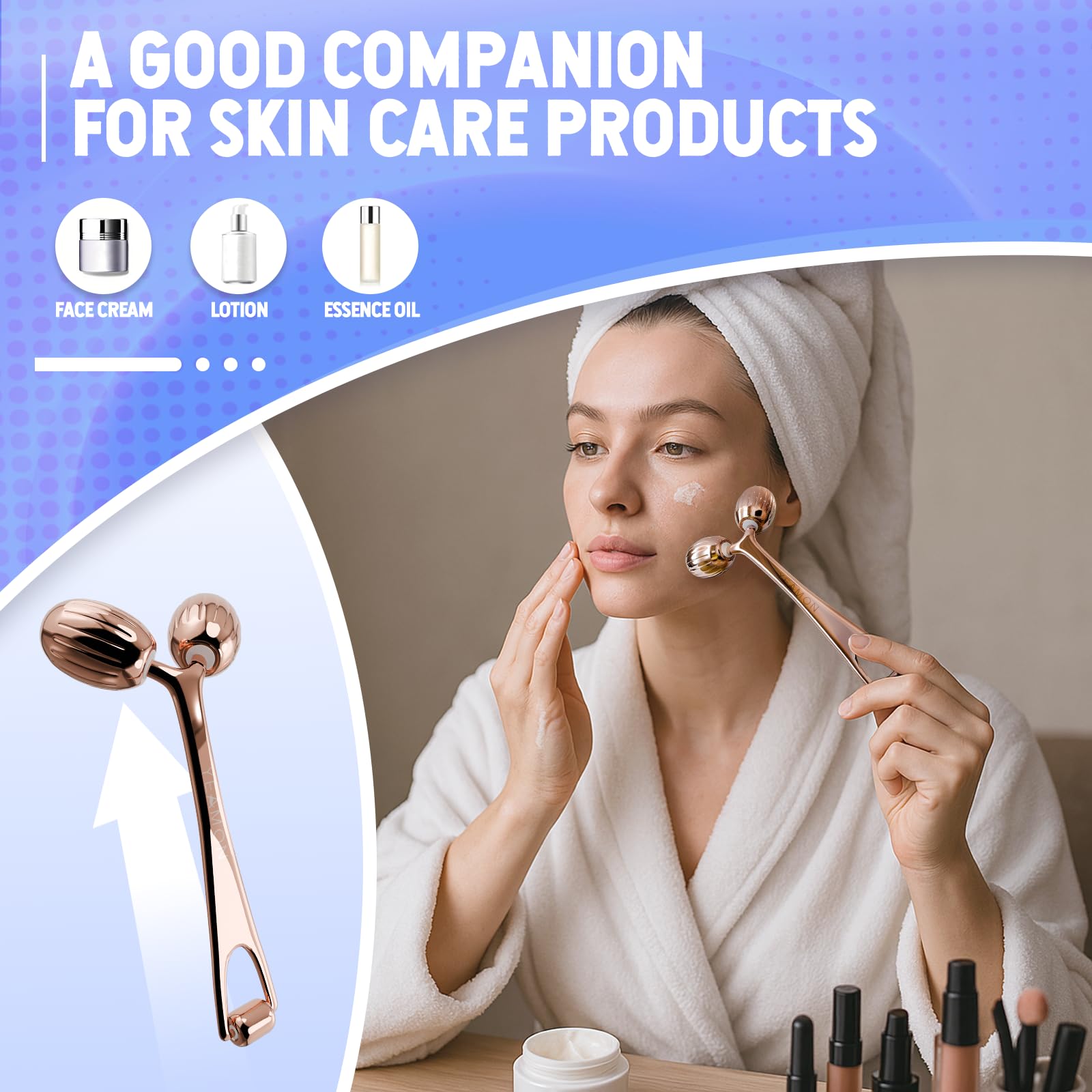 Yeamon Outil Massage Visage Ergonomique: prise en main confortable