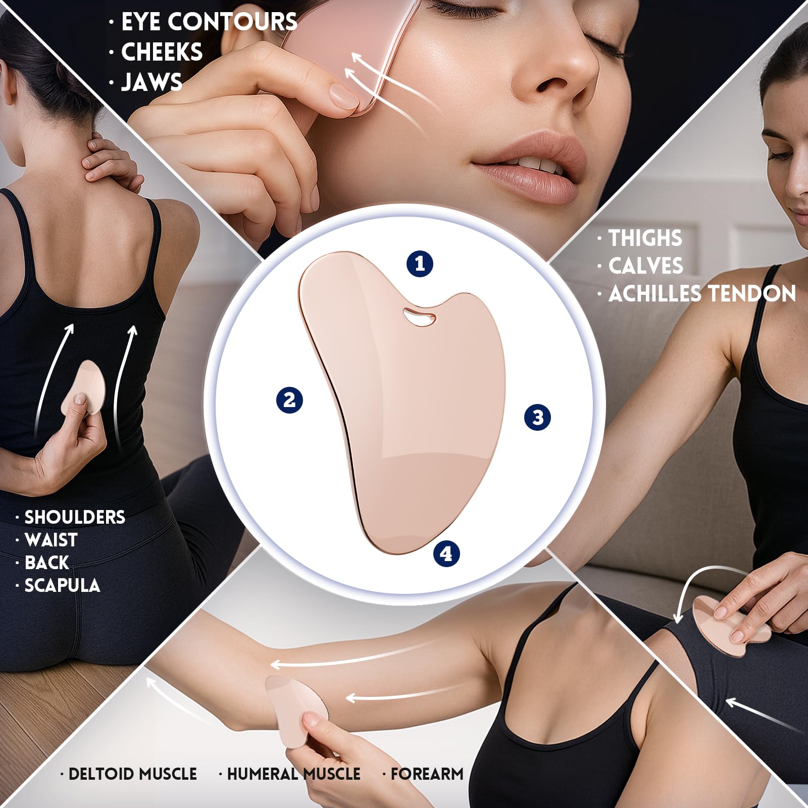 Yeamon Pierre Gua Sha Visage: sculpture douce et détente