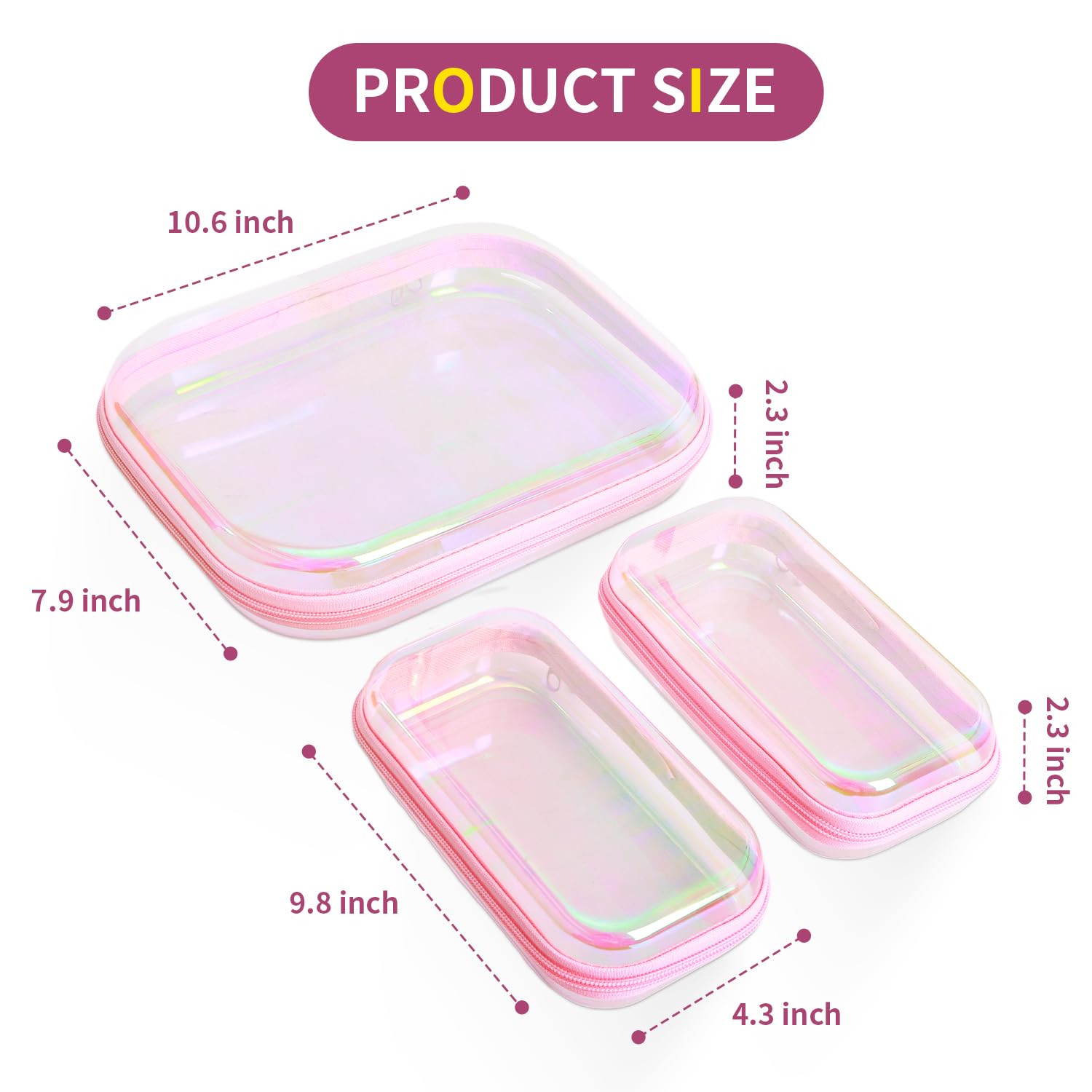 YEANIEGUOGI trousse moyenne zippée, accès facile aux essentiels du quotidien.