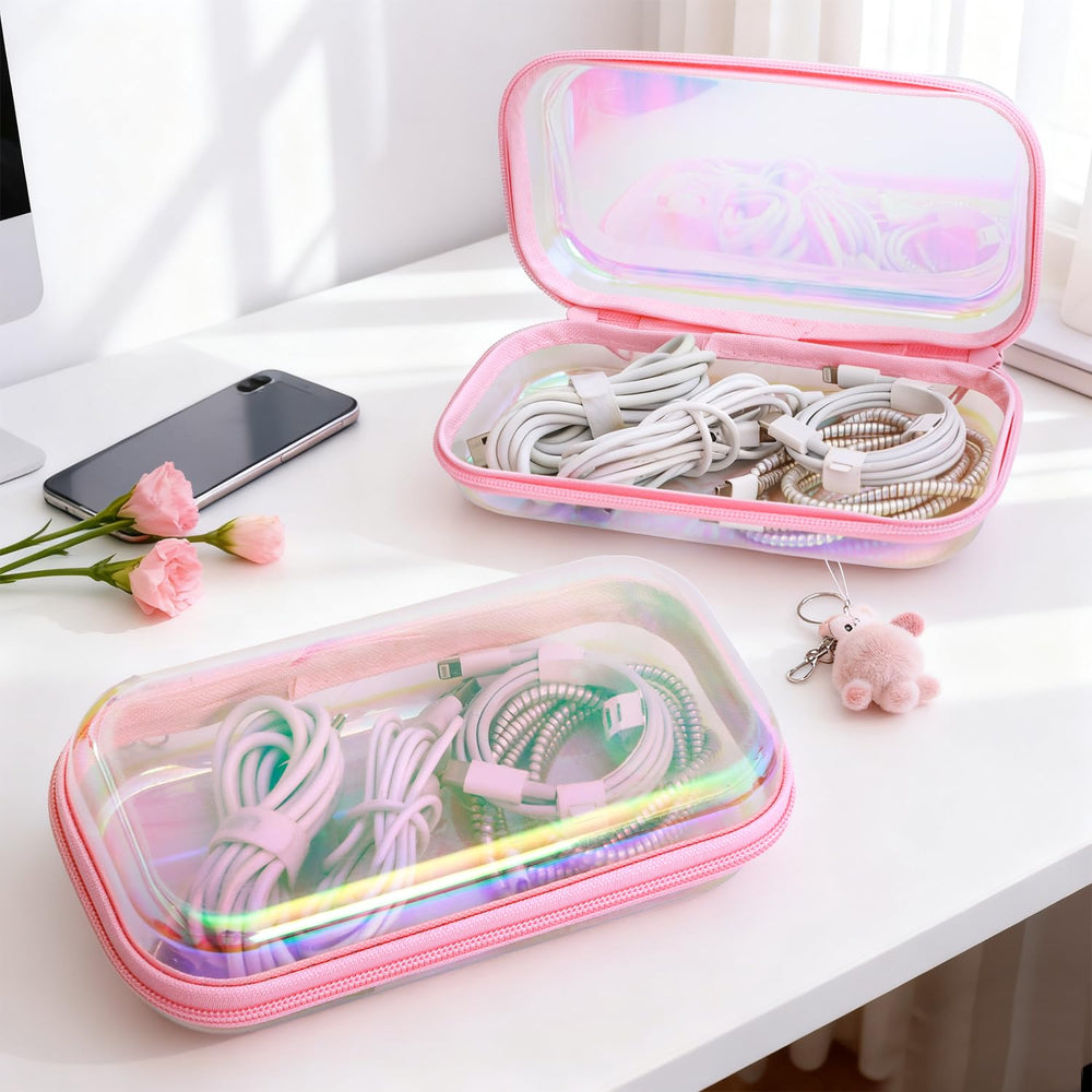 YEANIEGUOGI trousse transparente voyage, compartimentation pratique pour collations et petits objets.