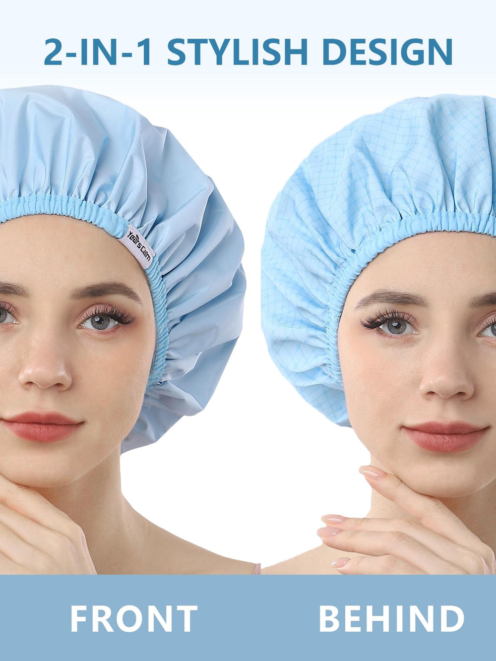 Charlotte de douche Years Calm double couche bleu et motif offre protection et style