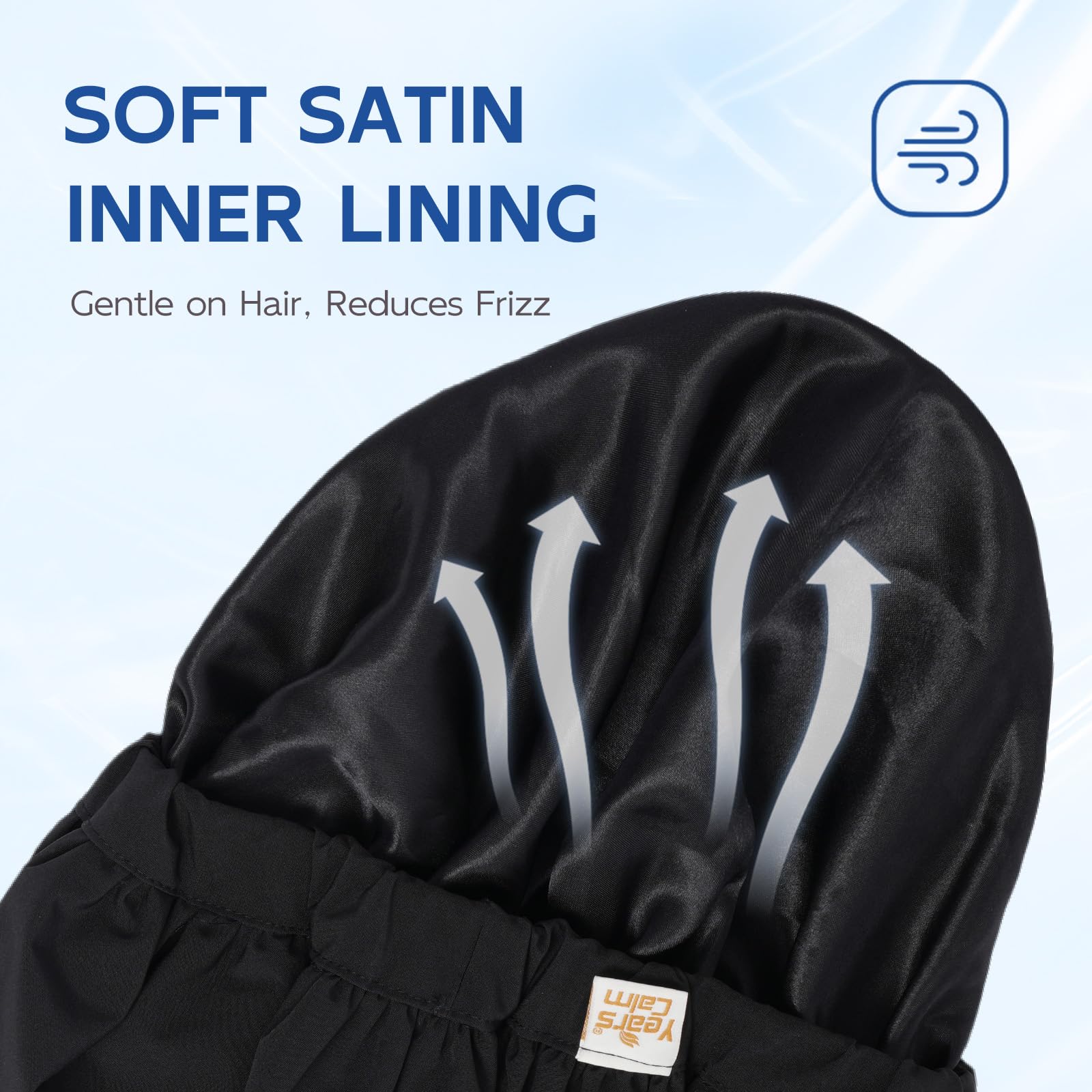 Doublure satin Years calm protège les longueurs pendant la douche.
