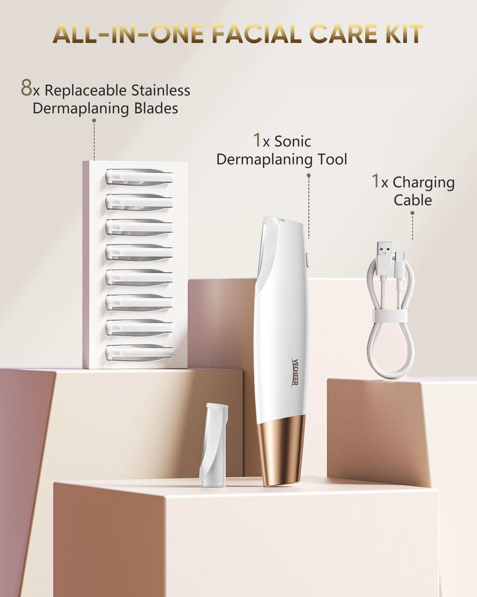 YeCheer Dermaplane Usage Soin Visage Precise: exfolier et preparer votre peau avec soin.
