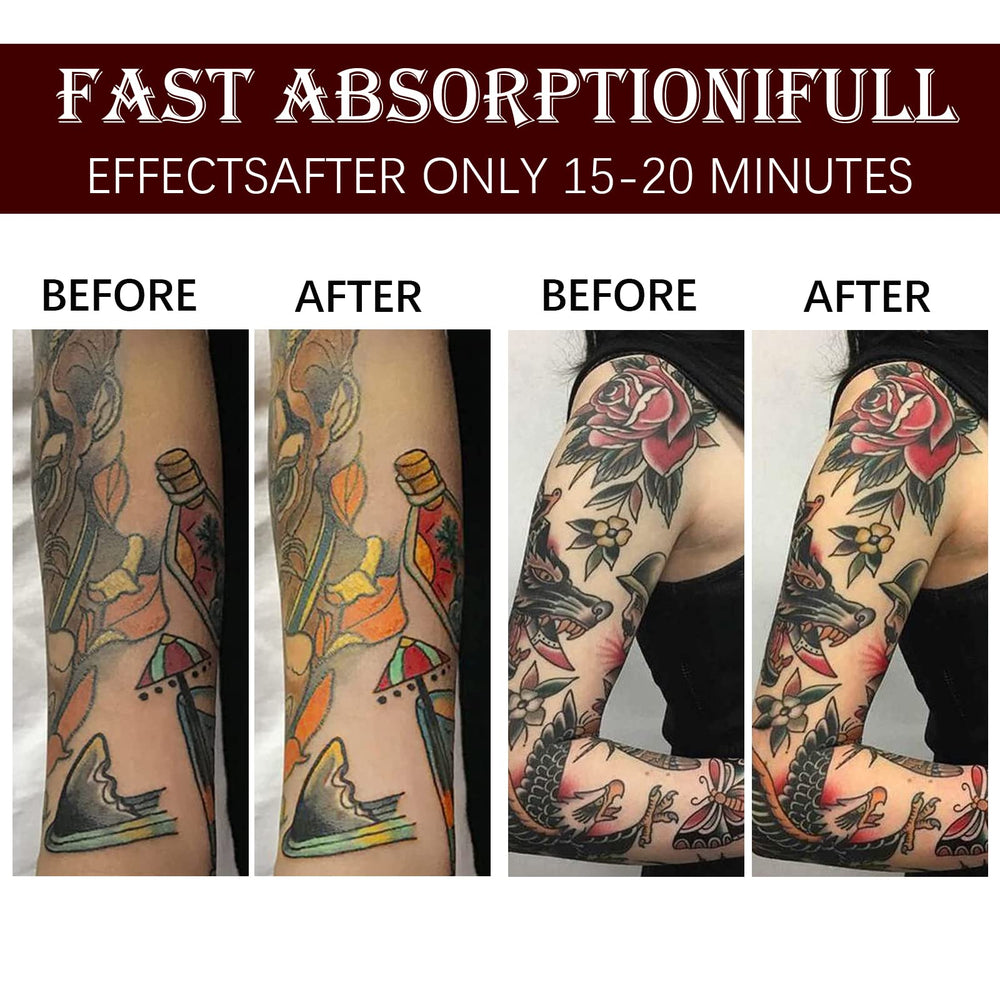 Application rapide et sans trace avec le soin tatouage Yecuce.
