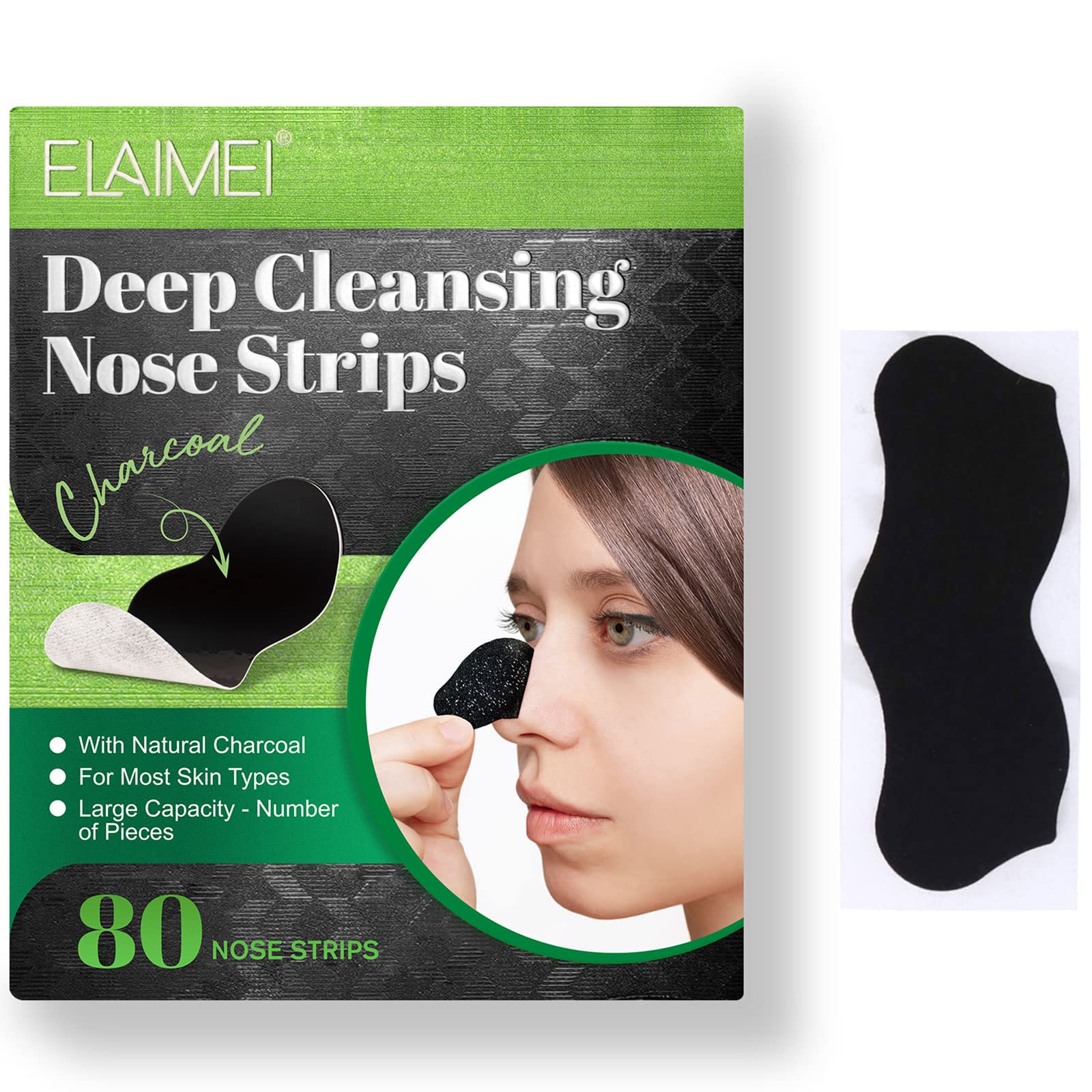 Bandes nez charbon Yecuce Élaimei pour nettoyer les pores en profondeur.