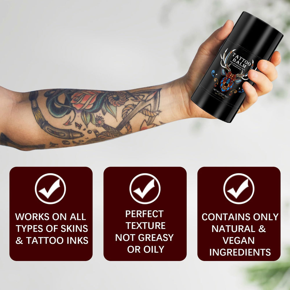 Tatouage: brillance des couleurs renforcée après l’application du soin Yecuce.