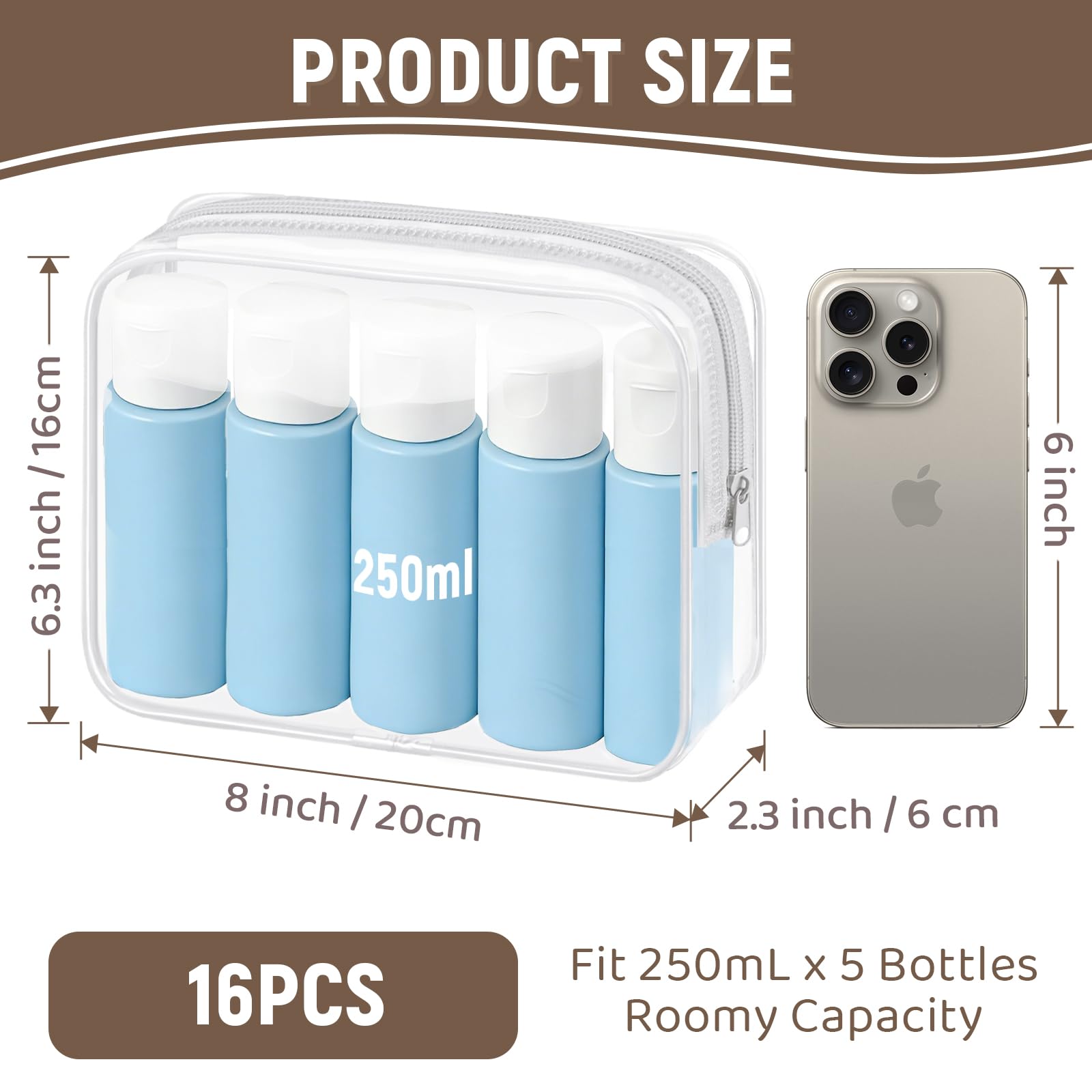 Sacs cosmétiques transparents YedsIntu organisent facilement les produits de toilette.