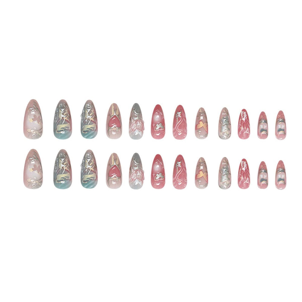Colle gel YEFIUO, 24 pièces pour adhérence fiable des ongles.
