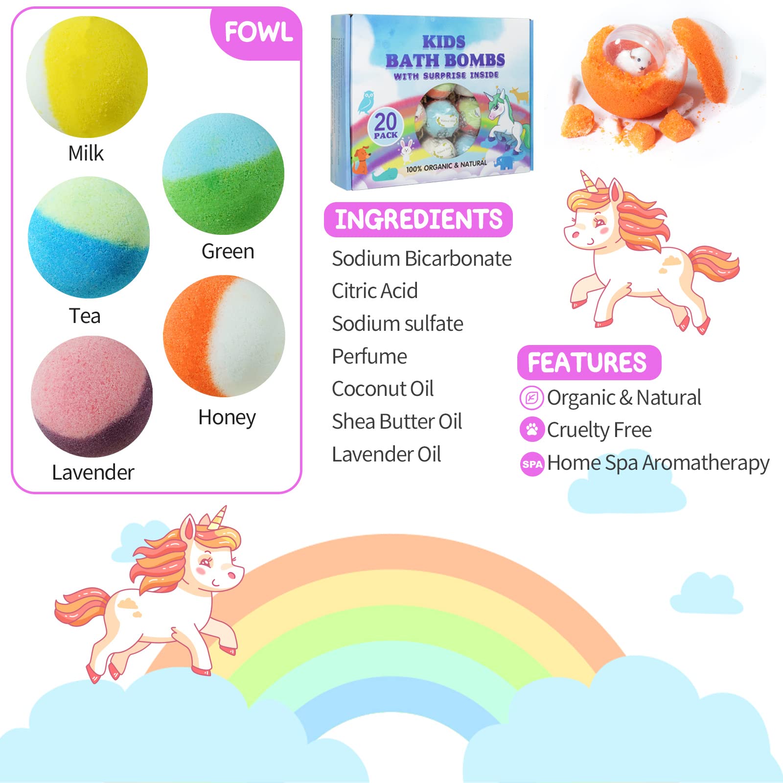 Emballage Yekery bombes bain, coffret pratique et élégant.