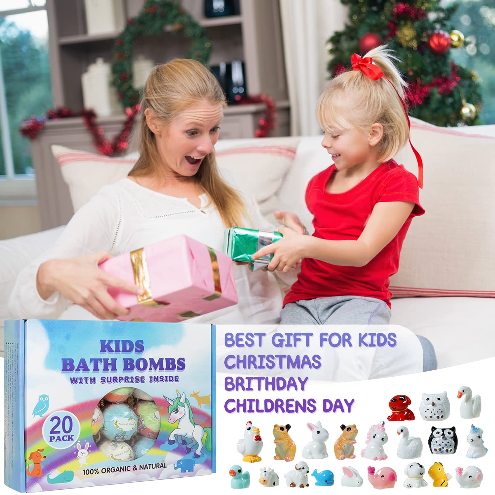Jouets animaux cachés dans les bombes bain Yekery.