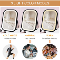 YEKKOPT Miroir avec support et rotation 360 pour angle parfait