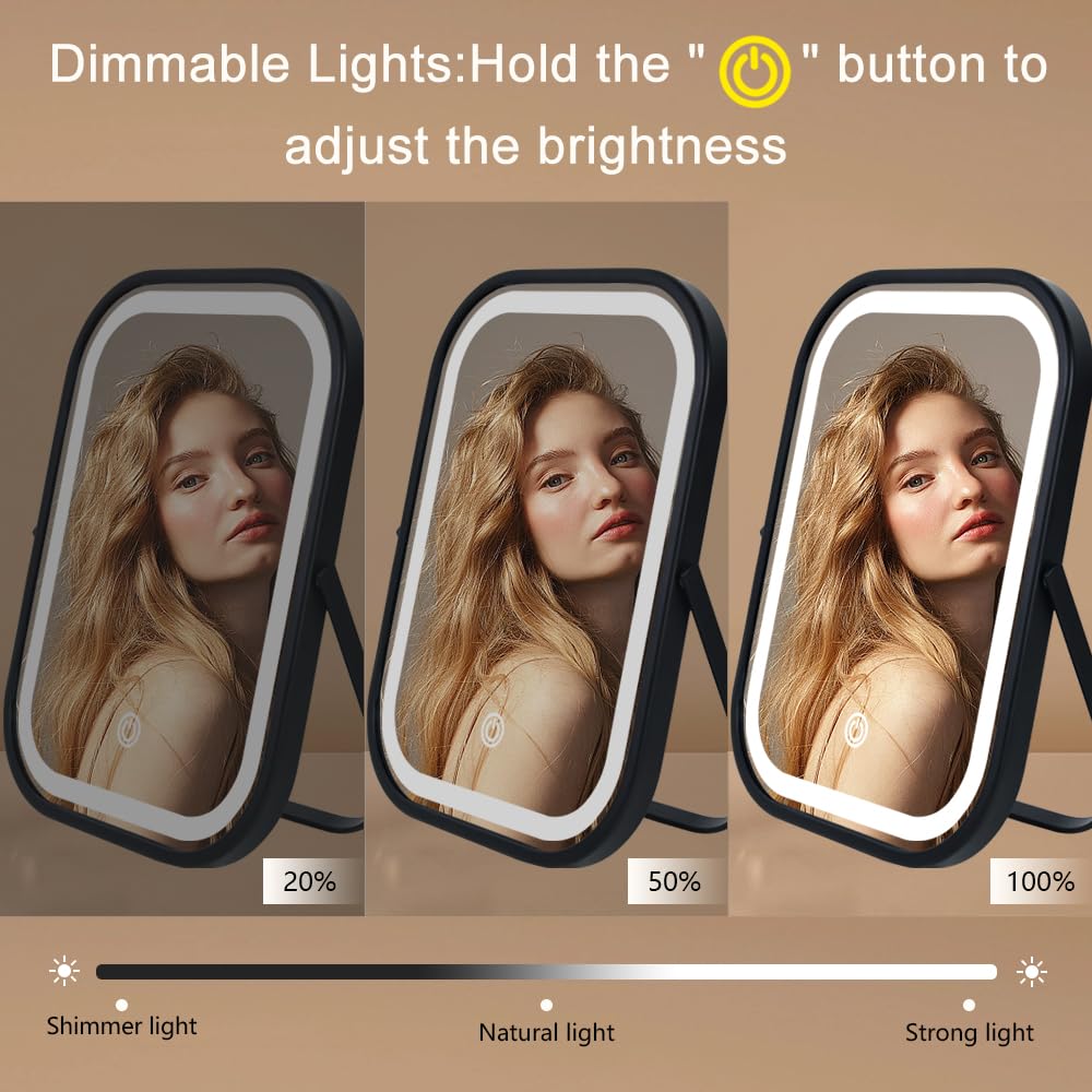 YEKKOPT Miroir contrôle tactile et réglage lumineux intuitif