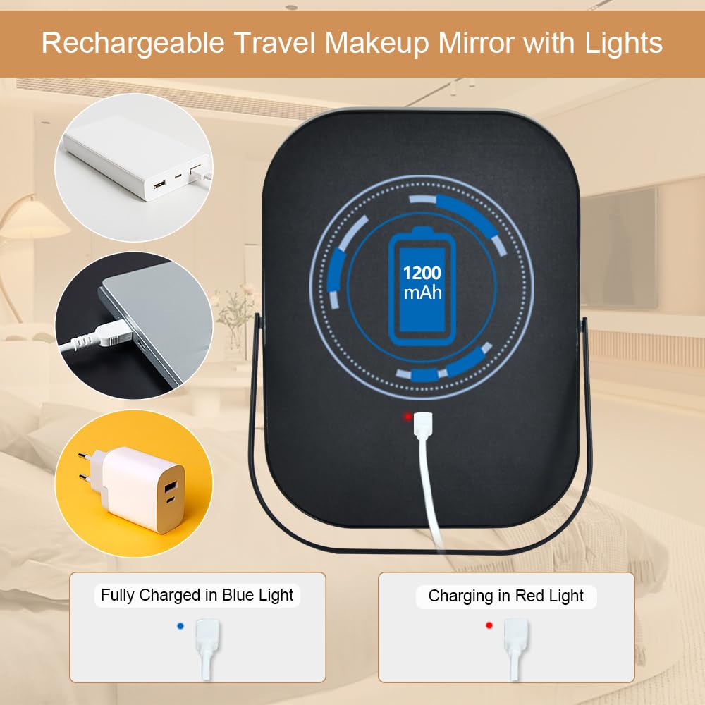 YEKKOPT Miroir éclairage triple couleurs pour maquillage fidèle à la lumière