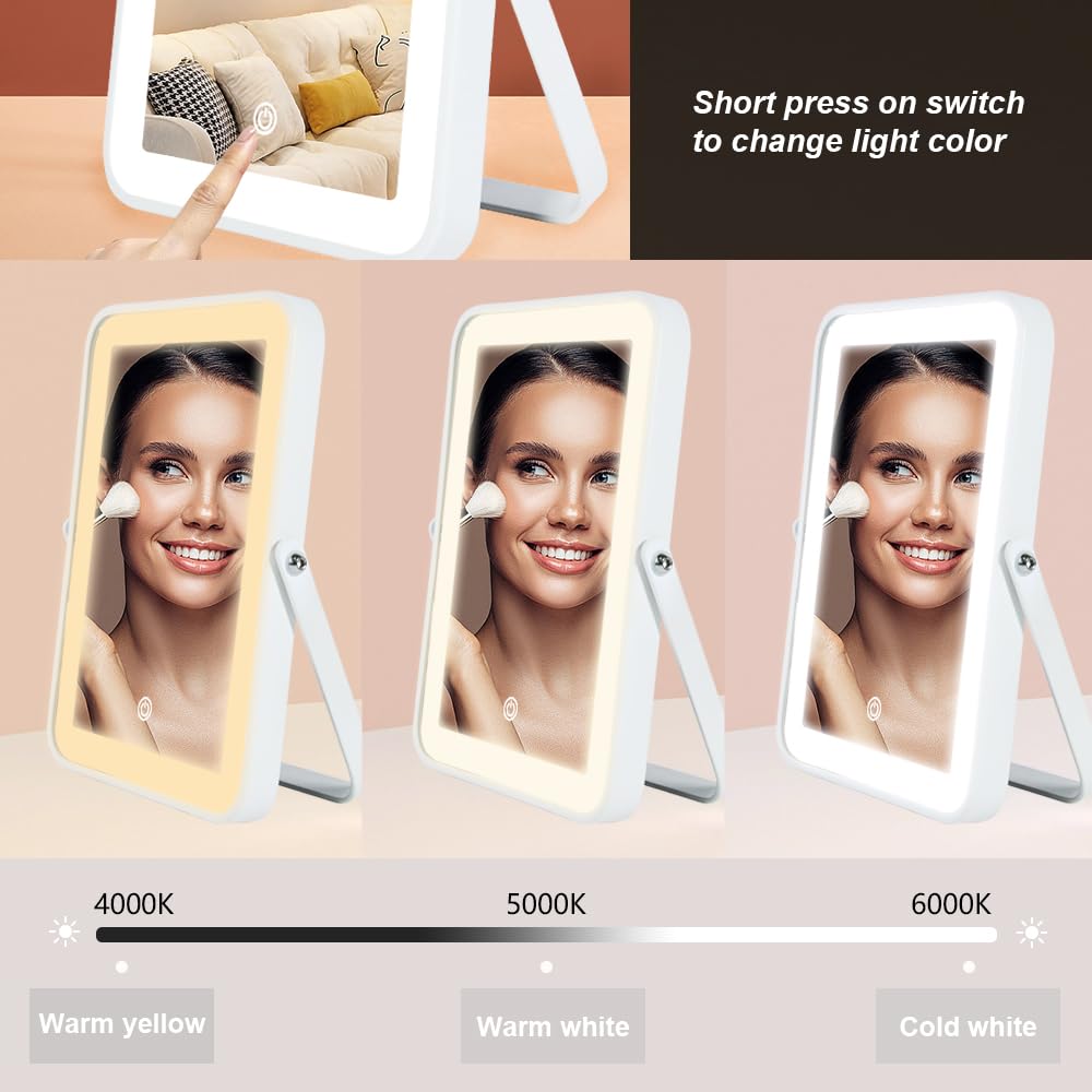 YEKKOPT Miroir support en U et rotation à 360 degres pour un angle parfait.