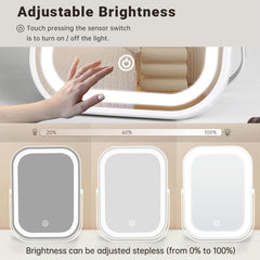YEKKOPT réglage luminosité tactile, éclairage personnalisable en déplacement.