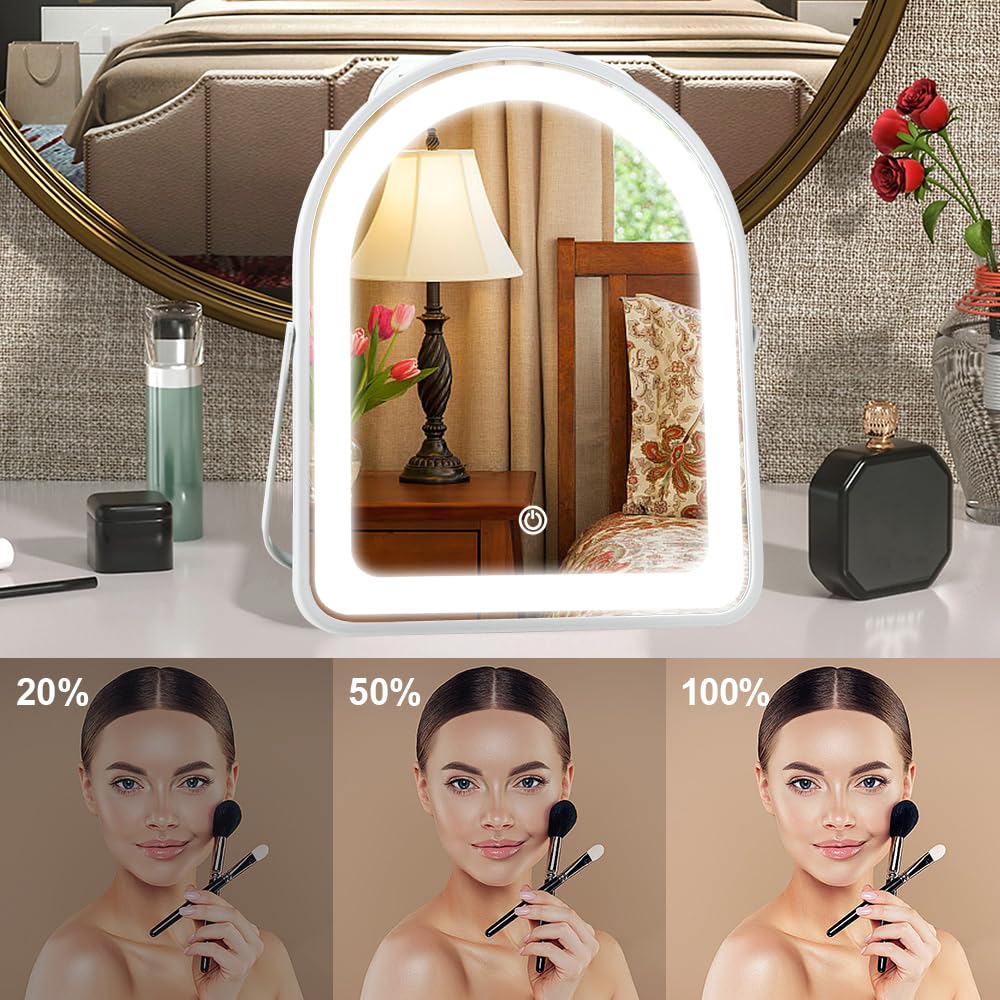 YEKKOPT rotation 360 degrés, vue visage complète pour le maquillage.
