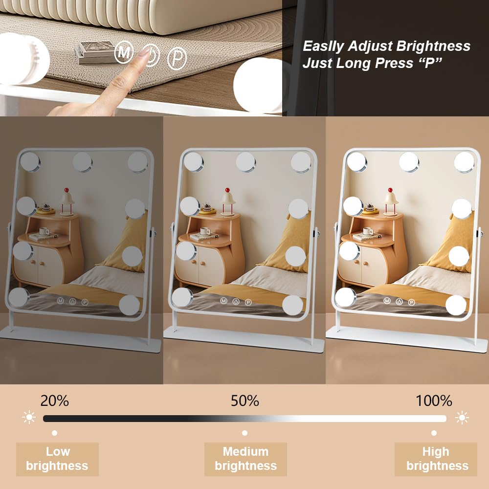 YEKKOPT Miroir rotation 360, angles personnalisables pour vues variées.