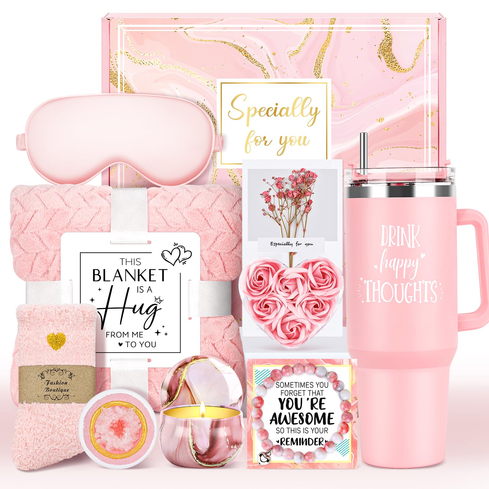 Coffret YENCHORN avec couverture douce en corail pour moments de détente.