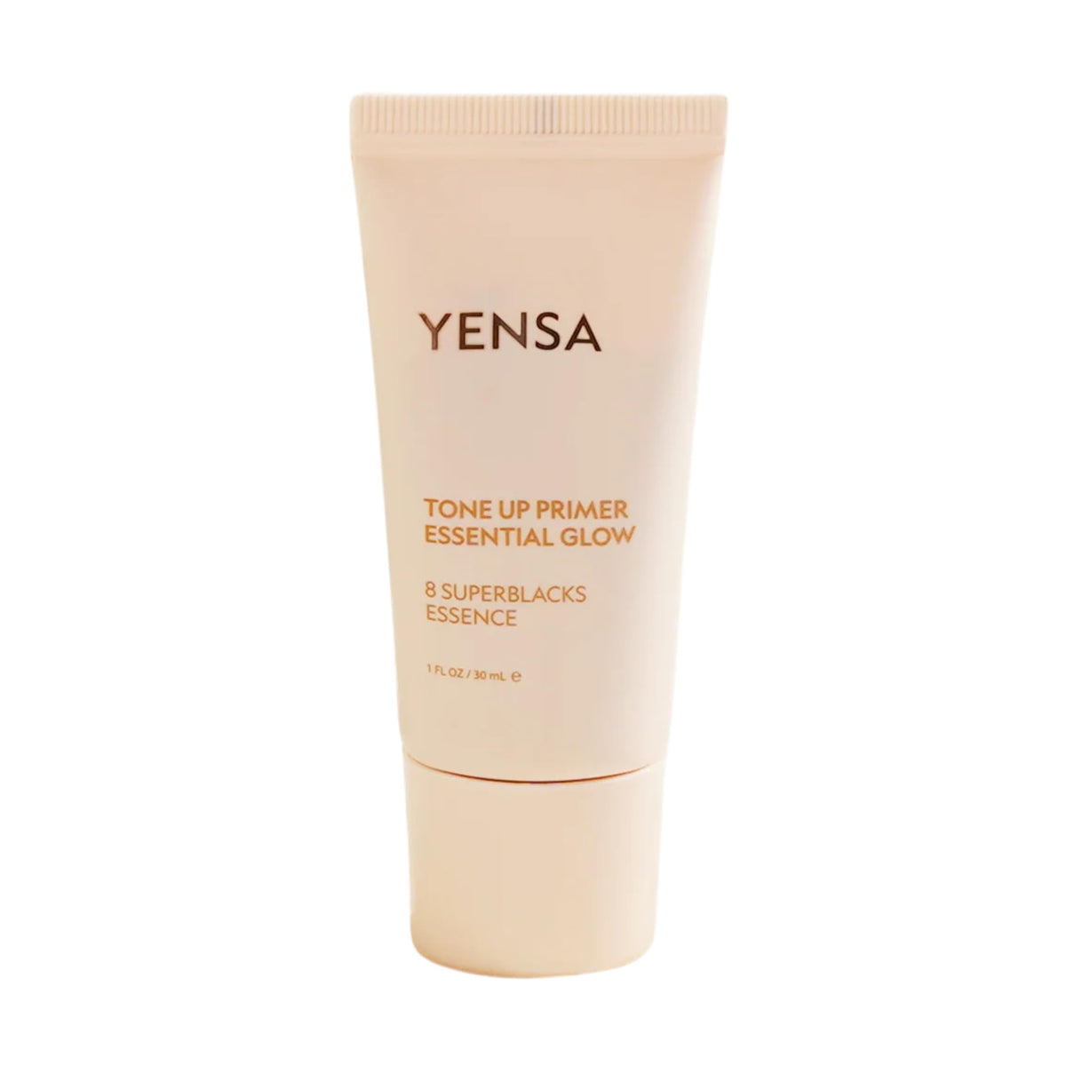 YENSA Tone Up Essential Glow Primer – bouteille lumineuse pour peau prête à briller.