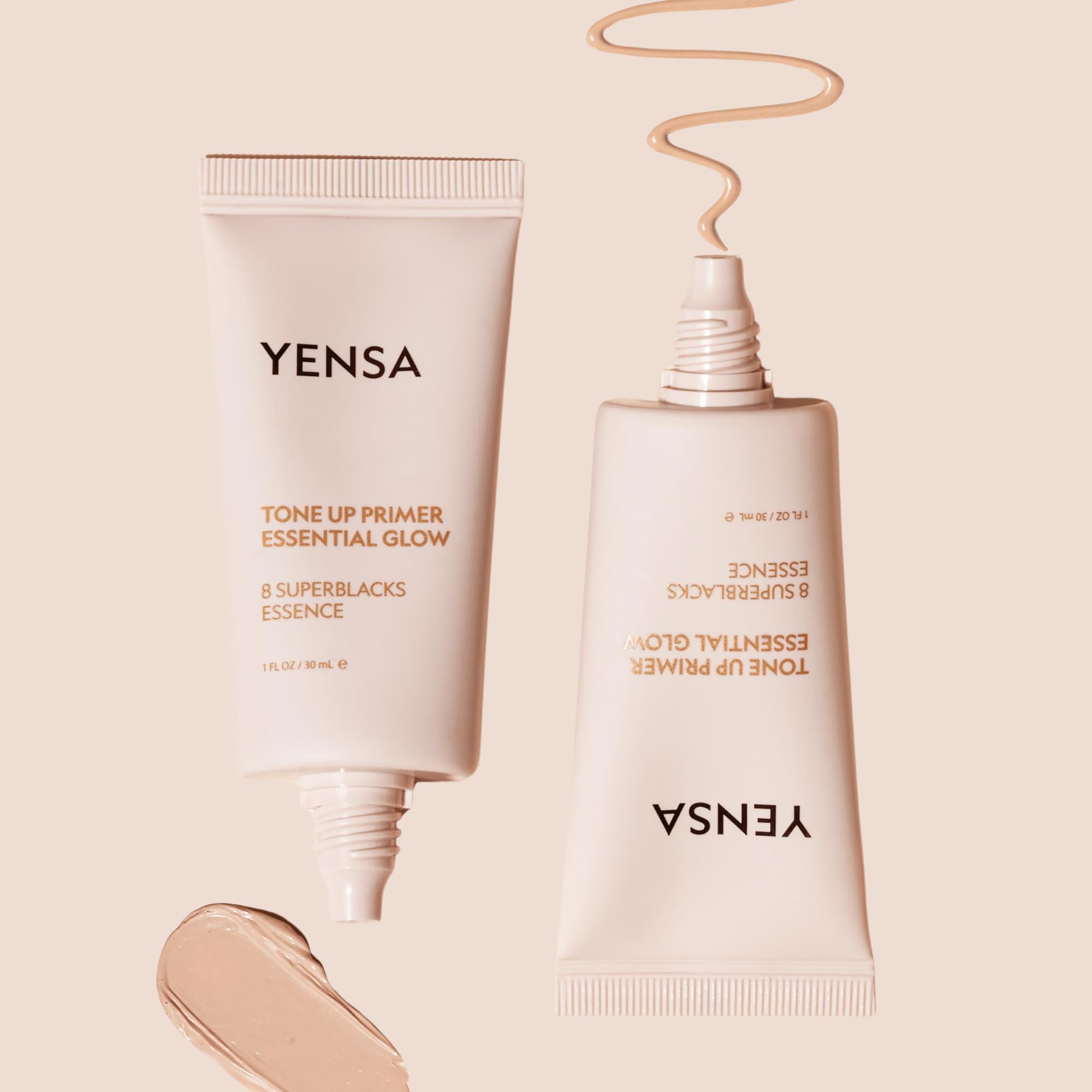 Finition satinée invisible du primer YENSA prépare le maquillage sans surcharge.