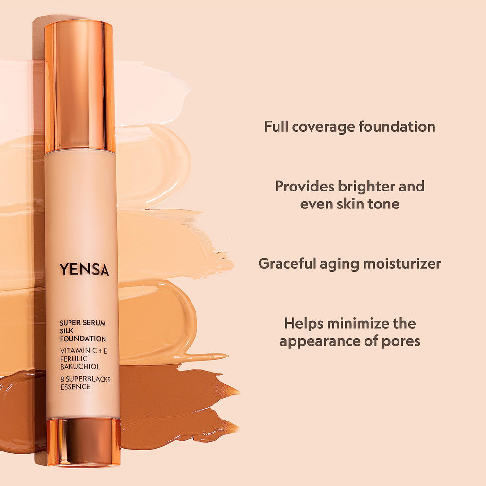 YENSA Serum Foundation couvrance parfaite pour un teint homogène.