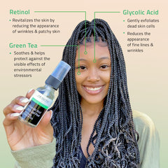 Application du peeling YEOUTH sur le visage, peau plus uniforme.