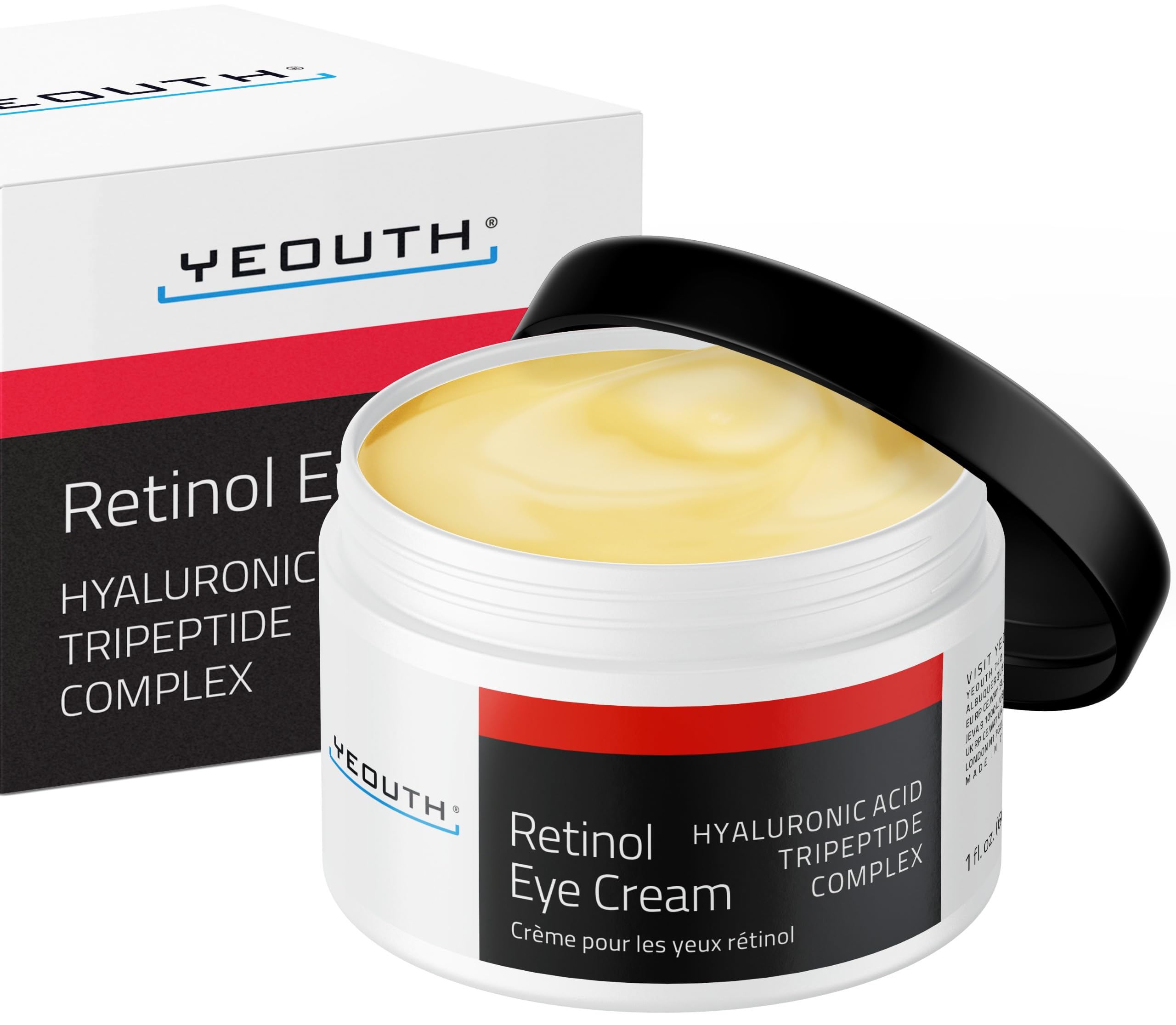 YEOUTH Crème Yeux Rétinol – pot, hydratation ciblée du contour des yeux.