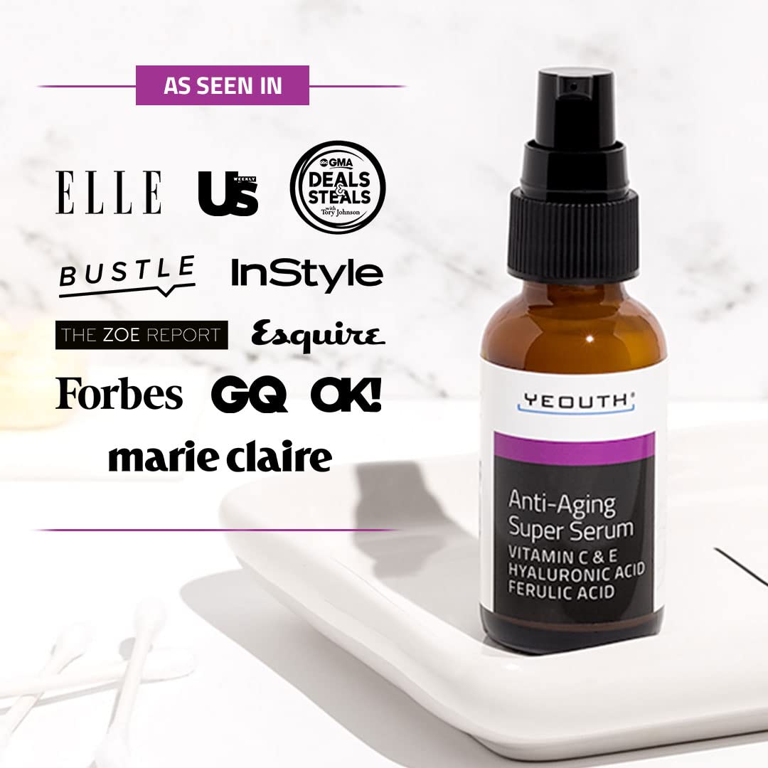 YEOUTH sérum acide hyaluronique et vitamine C, boost d'hydratation.