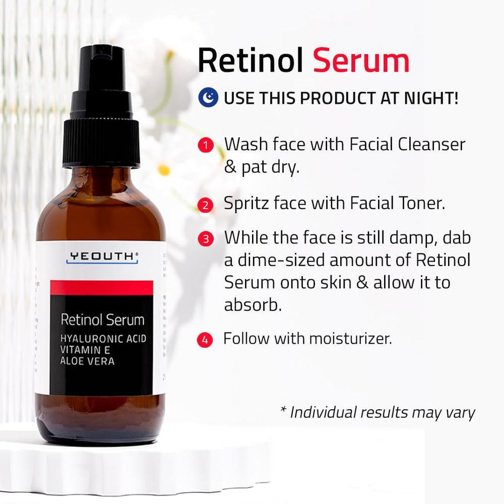 YEOUTH Retinol Emballage Eco: emballage respectueux et sans colorants.