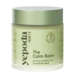 Yepoda Baume Calm, photo-produit du pot en verre, démaquillant apaisant pour tous types de peau.