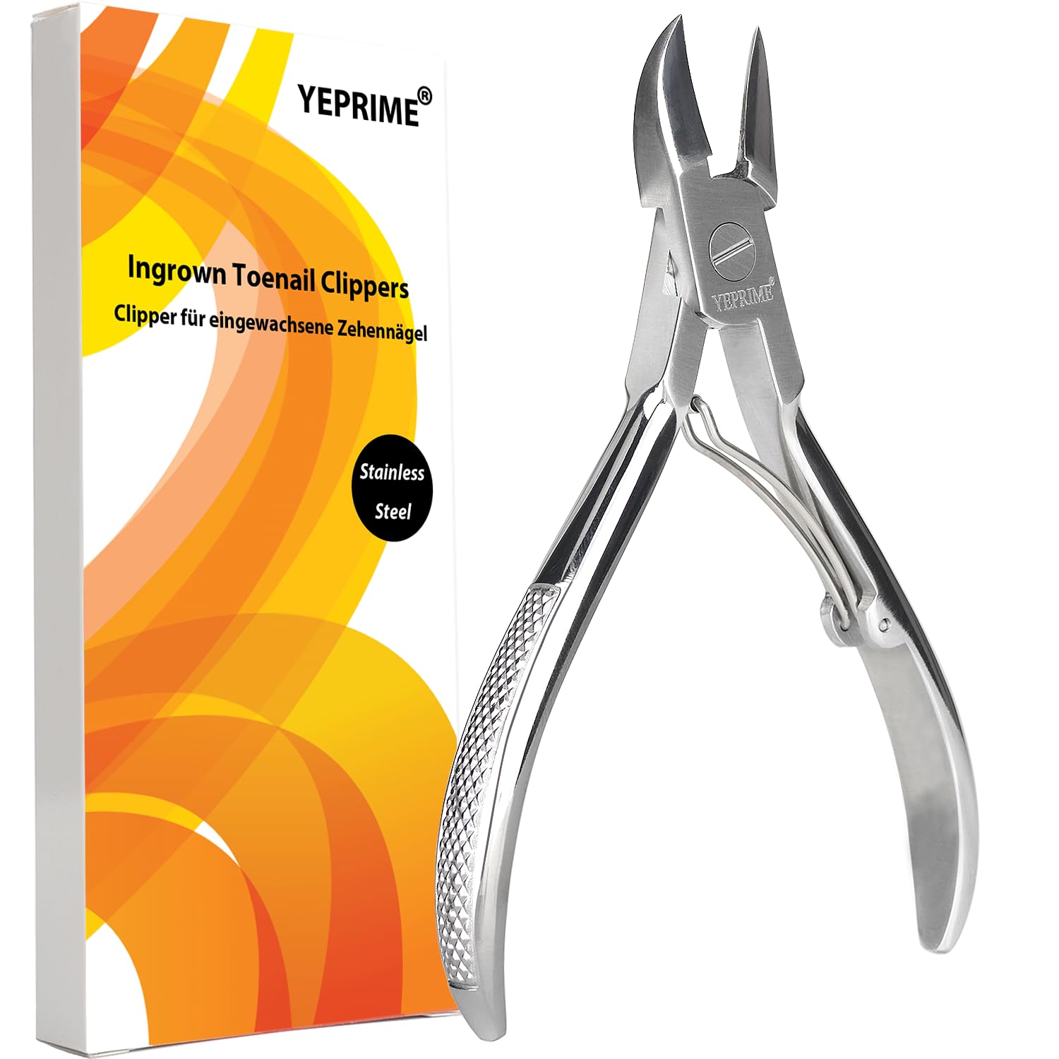 YEPRIME coupe-ongles lame courbe, précision pour ongles épais.