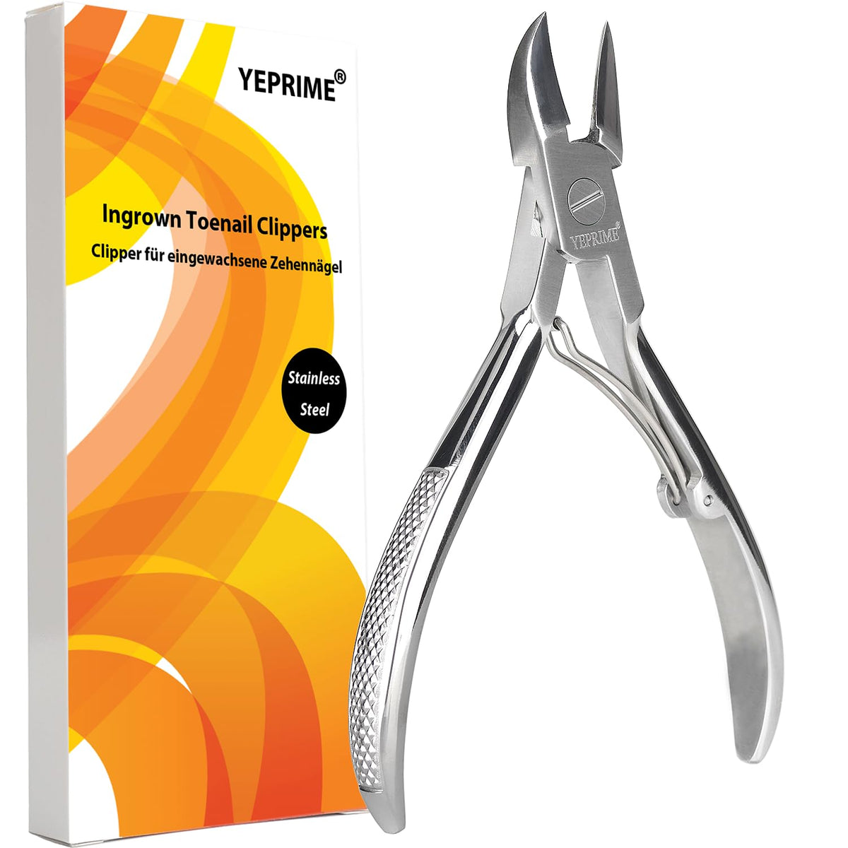 YEPRIME coupe-ongles lame courbe, précision pour ongles épais.