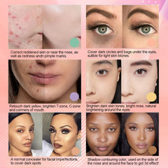 Palette YEPYEPGO correcteurs pêche pour estomper cernes et imperfections