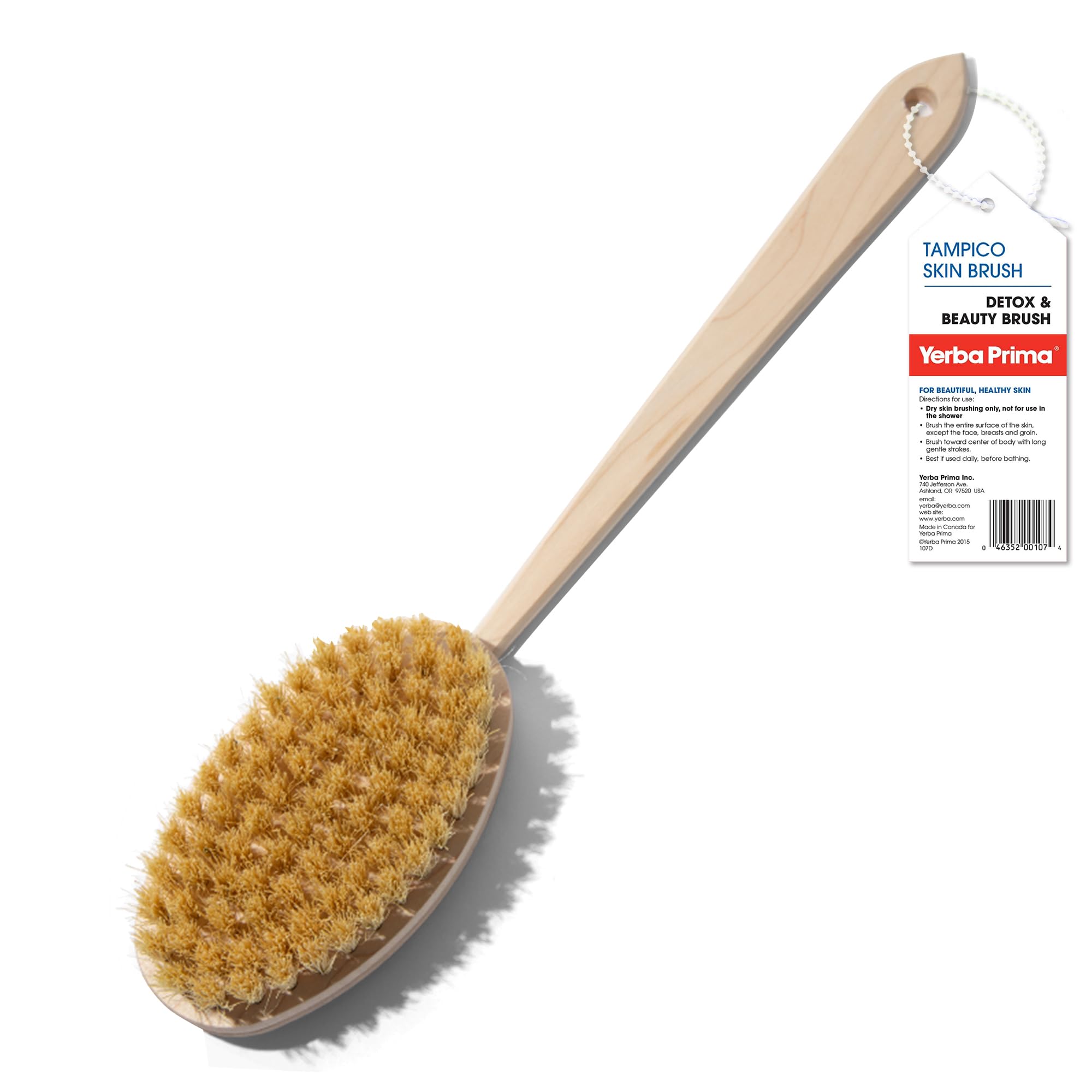 Yerba Prima Tampico brosse peau naturelle, exfoliation douce