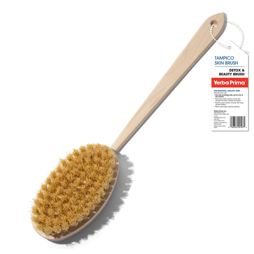 Yerba Prima Tampico brosse peau naturelle, exfoliation douce