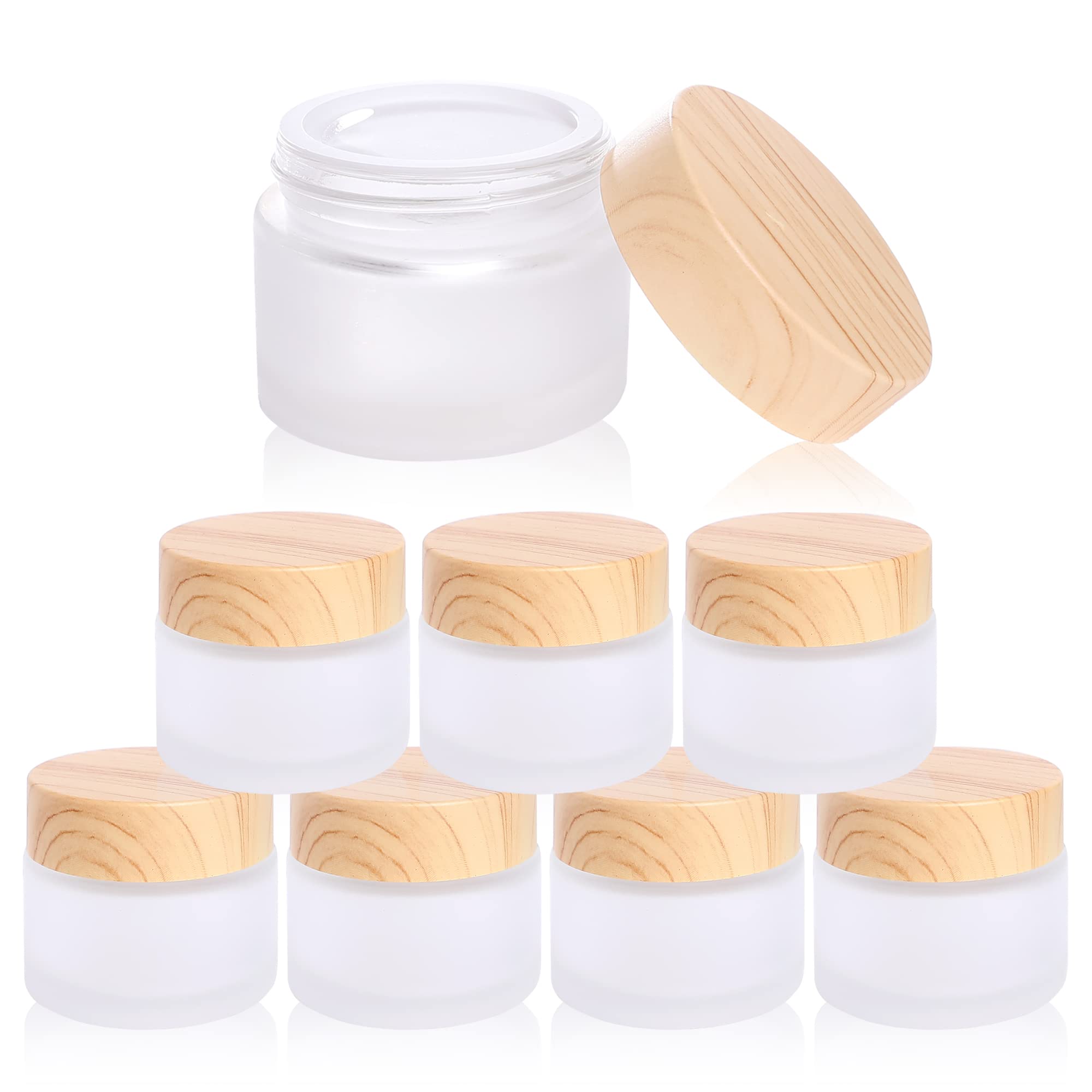 Yerpkefey contenants cosmétiques en verre 10ml avec couvercle hermetique, pratique en voyage.