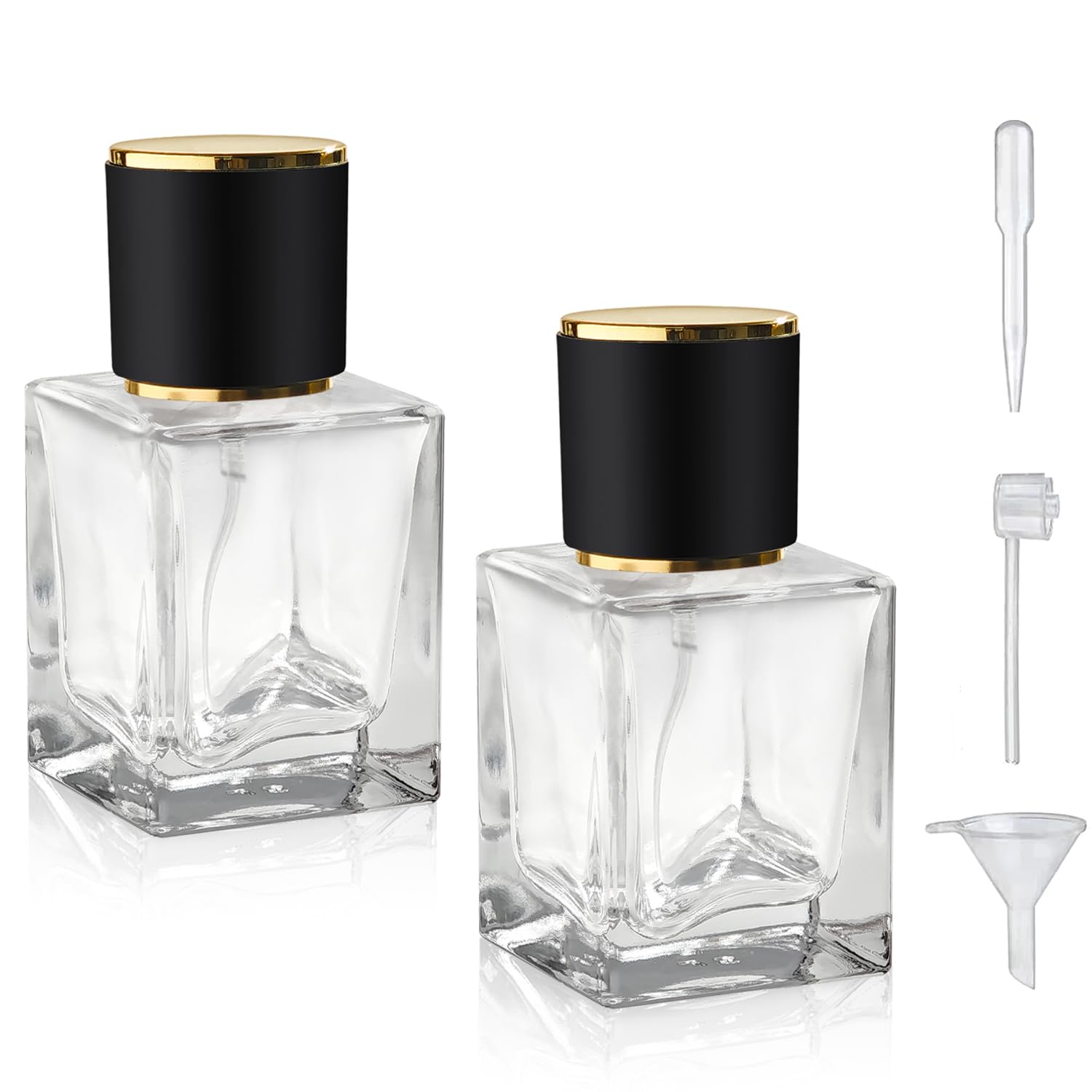 Yerpkefey flacon en verre 30 ml avec spray fin pour parfum pratique