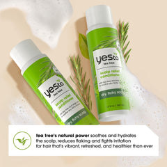 Yes To arbre à thé: ingrédients naturels qui nourrissent les cheveux.