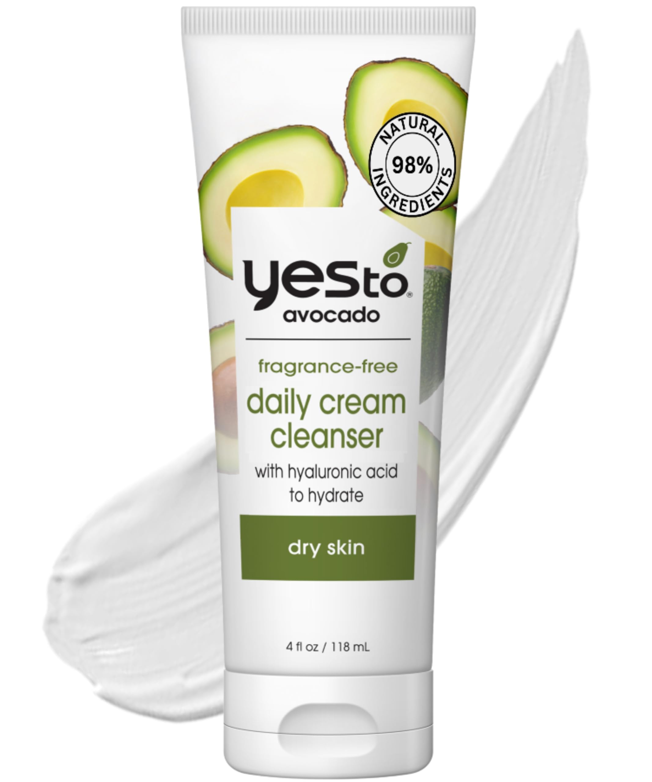 Yes To Avocado – bouteille de crème nettoyante quotidienne hydratante.