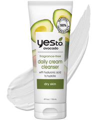 Yes To Avocado – bouteille de crème nettoyante quotidienne hydratante.