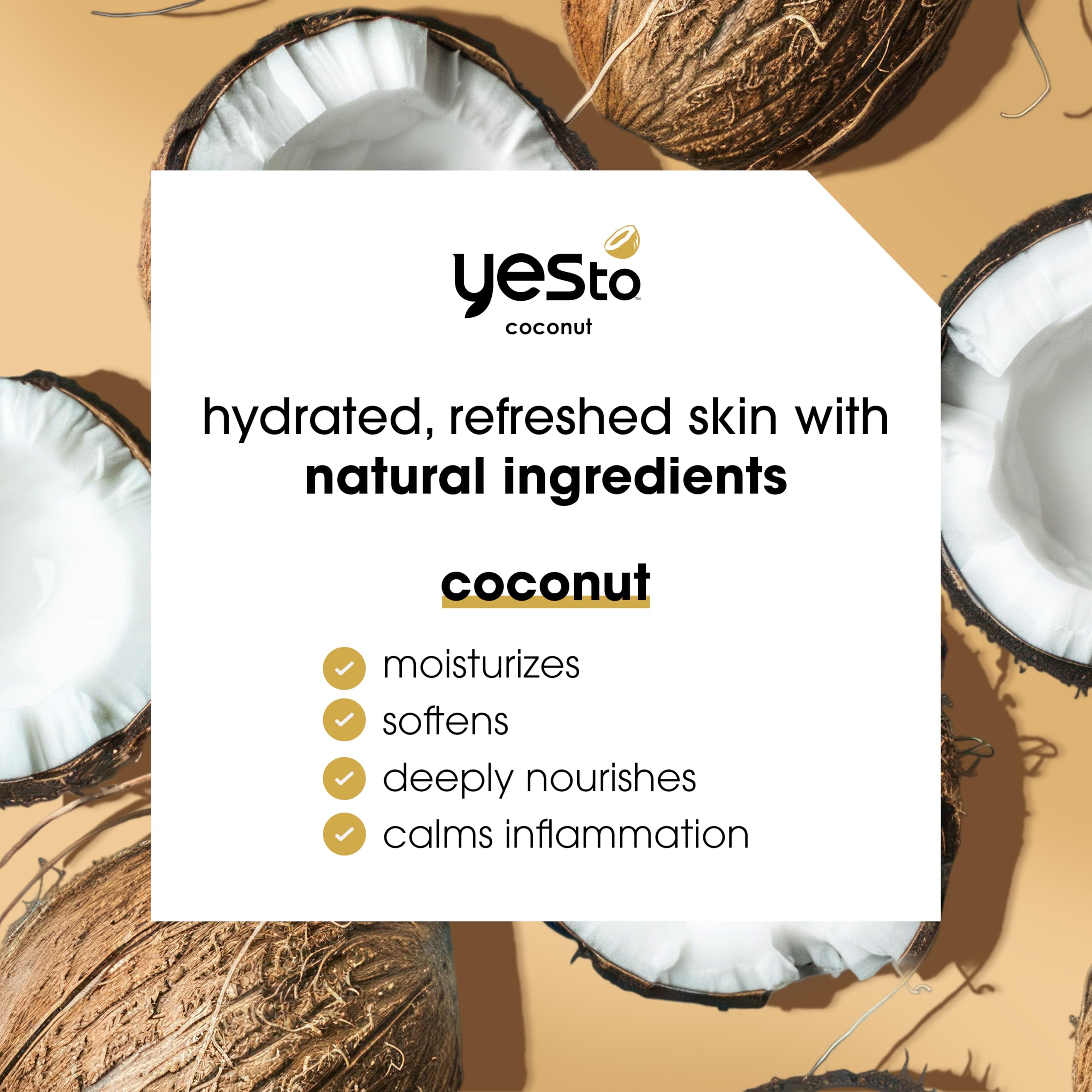 Yes To Lingettes Visage Coco hydratation intime pour peaux sèches