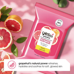 Yes To Lingettes visage pamplemousse équilibre du teint et éclat naturel