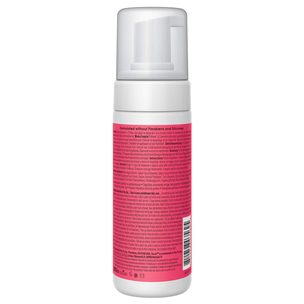 Yes To Pamplemousse - application sur peau humide libère une mousse légère