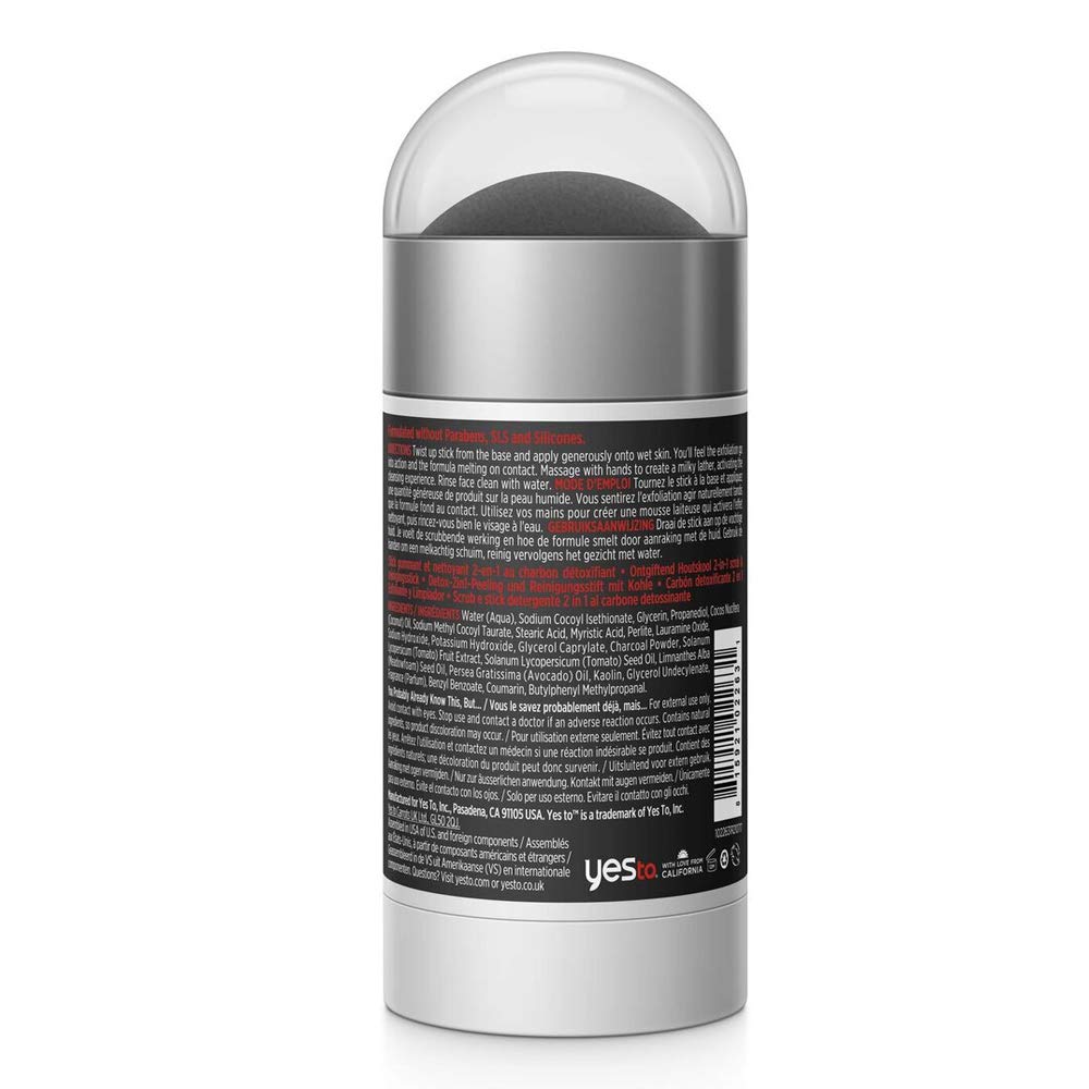 Yes To Tomatoes Stick application sur peau humide pour exfolier en douceur.