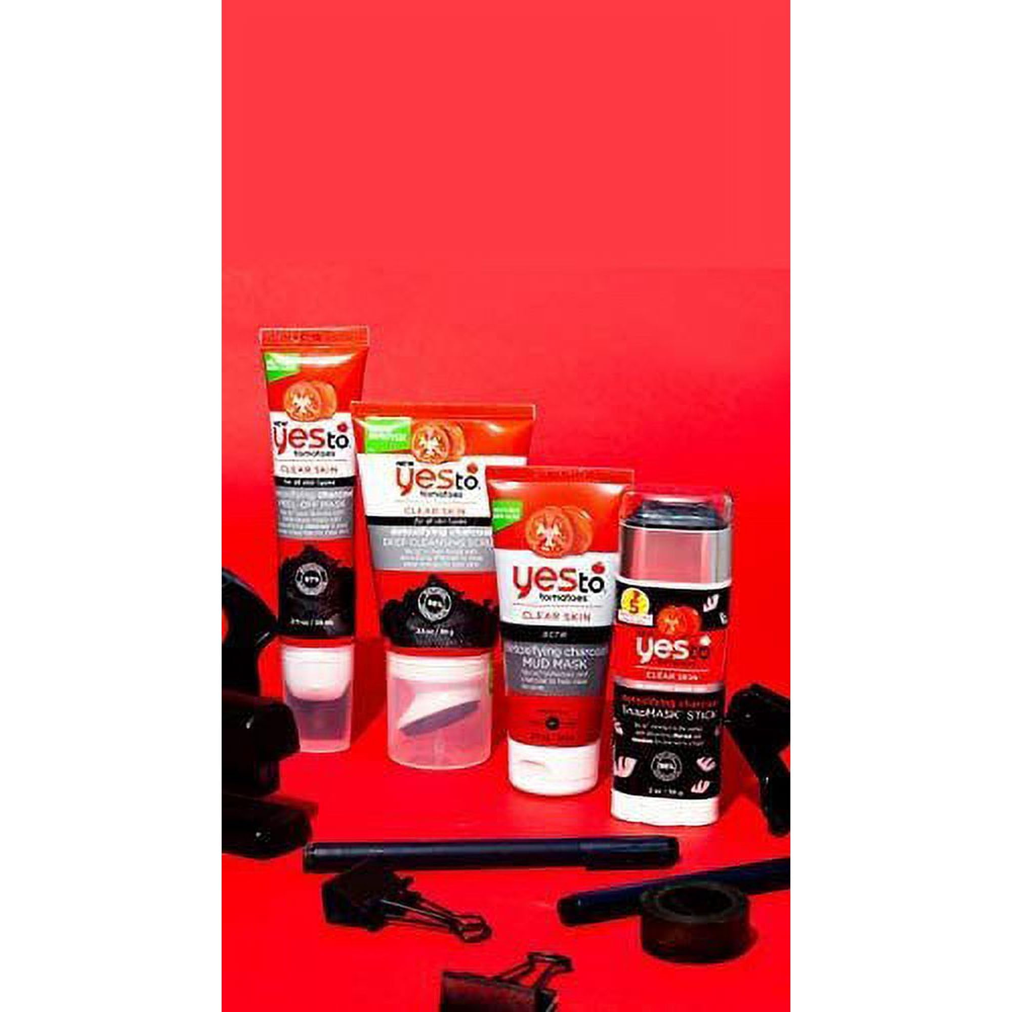 Yes To Tomatoes Texture douce avec spheres jojoba pour exfolier delicatement.
