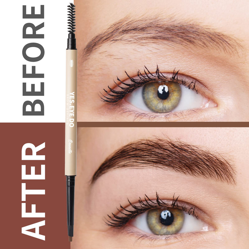 YES.EYE DO crayon sourcils gris double-face avec brosse pour coiffage et fusion.