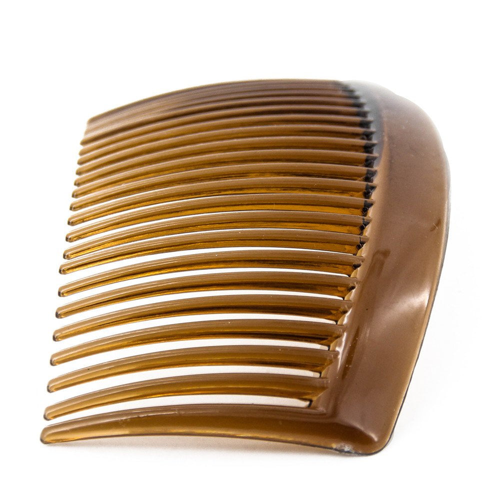 Pince-cheveux en plastique brun Yeshan, 8x5 cm, 22 dents.