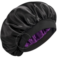 YFONG mulberry silk lining bonnet front view for gentle overnight hair protection.